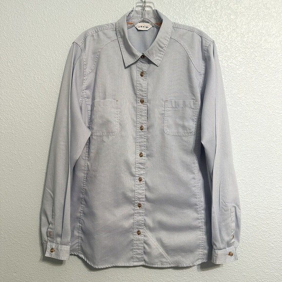 Orvis Other - Orvis Button Up Plaid Blue White Shirt Pocket Long Sleeve XL Active Fit